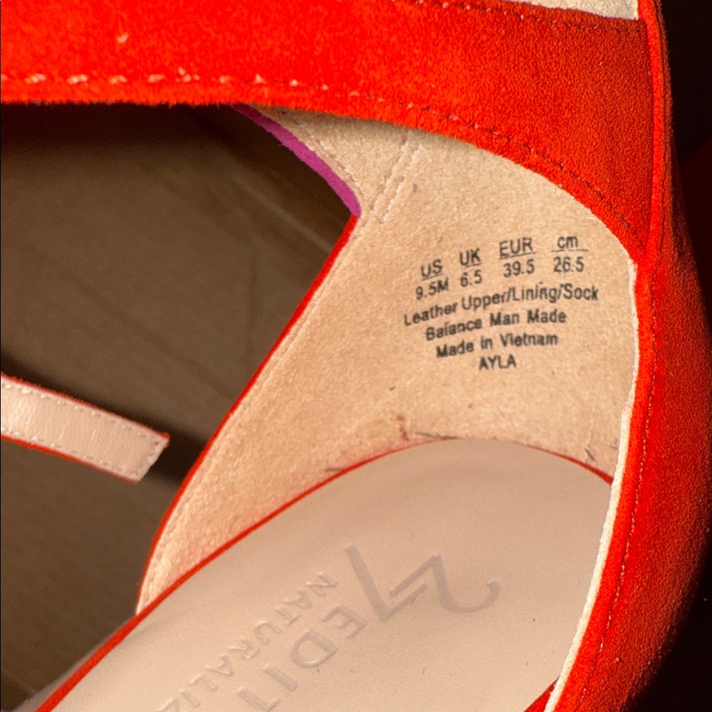 Naturalizer 27 Edit Ayla Red and Pink Heels New Size 9.5 - Picture 6 of 6